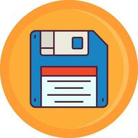 Floppy disk Line Filled Icon vector