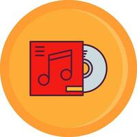 Cd cover Line Filled Icon vector