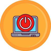 Power off Line Filled Icon vector