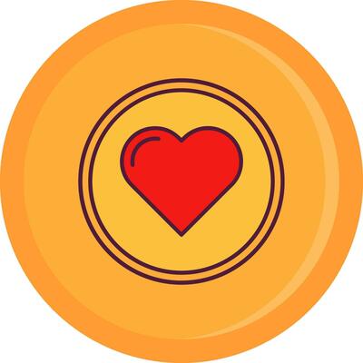 Heart Line Filled Icon