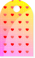 tag label love heart pattern for valentine day or wedding celebration festival png