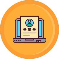 Identification Line Filled Icon vector