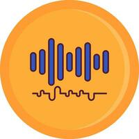 Audio Line Filled Icon vector