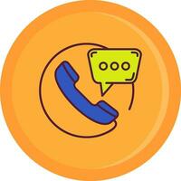 Contact Line Filled Icon vector
