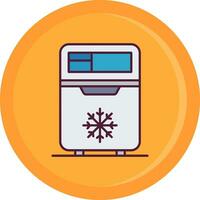 Refrigerator Line Filled Icon vector