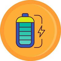 Battery Line Filled Icon vector