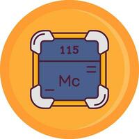 Moscovium Line Filled Icon vector