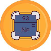 Neptunium Line Filled Icon vector