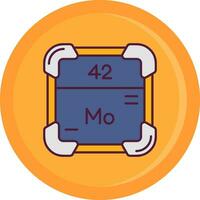 Molybdenum Line Filled Icon vector