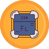 Flerovium Line Filled Icon vector