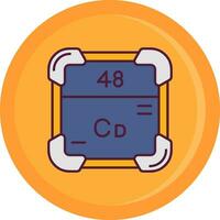 Cadmium Line Filled Icon vector