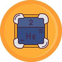 Helium Line Filled Icon vector