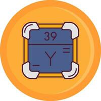 Yttrium Line Filled Icon vector