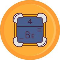 Beryllium Line Filled Icon vector