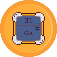 Gallium Line Filled Icon vector