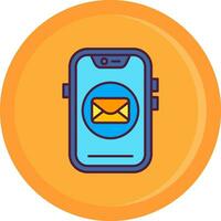 Email Line Filled Icon vector