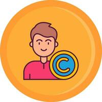 Copyright Line Filled Icon vector