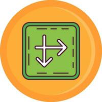 Intersect Line Filled Icon vector