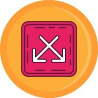Intersect Line Filled Icon vector