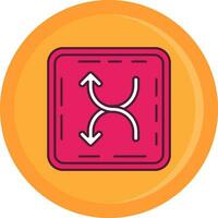 Shuffle Line Filled Icon vector