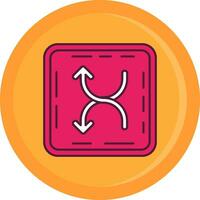 Shuffle Line Filled Icon vector