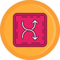 Shuffle Line Filled Icon vector