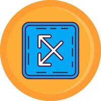 Intersect Line Filled Icon vector