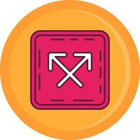 Intersect Line Filled Icon vector