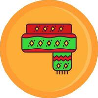 Scarf Line Filled Icon vector