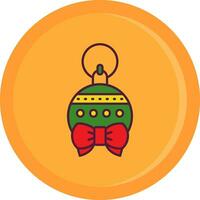 Bauble Line Filled Icon vector