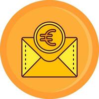 Euro Line Filled Icon vector