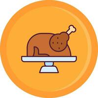 Turkey Line Filled Icon vector