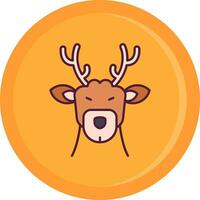 Deer Line Filled Icon vector