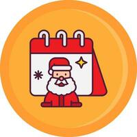 Calender Line Filled Icon vector