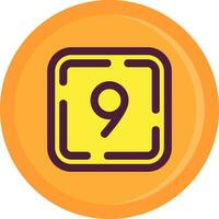 Nine Line Filled Icon vector