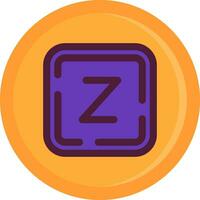 Letter z Line Filled Icon vector