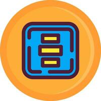 Horizontal Alignment Line Filled Icon vector