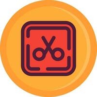 Scissor Line Filled Icon vector