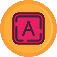 Letter a Line Filled Icon vector