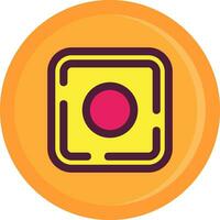 Dot Line Filled Icon vector