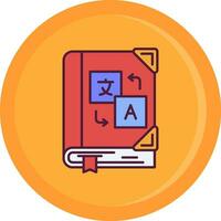 Language learning Line Filled Icon vector