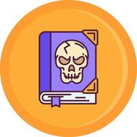 horror línea lleno icono vector