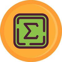 Summation Line Filled Icon vector