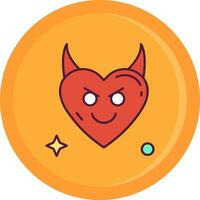 Demon Line Filled Icon vector