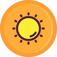 Sun Line Filled Icon vector