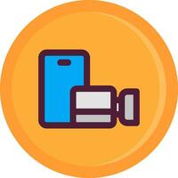 Video call Line Filled Icon vector