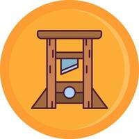 Guilotine Line Filled Icon vector