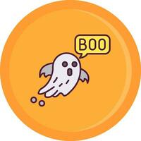 Boo Line Filled Icon vector