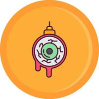 Eye ball Line Filled Icon vector