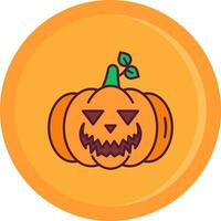 Pumpkin Line Filled Icon vector